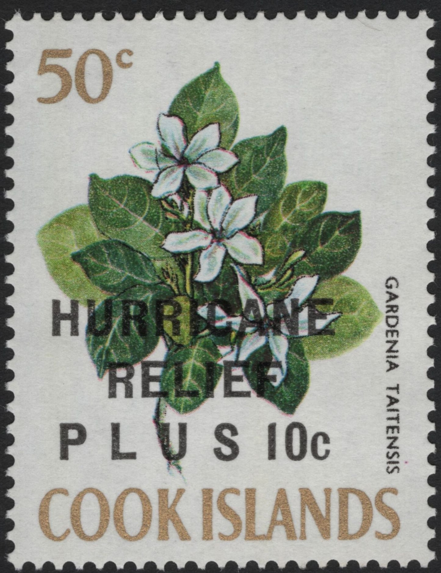 SCG5645 - Cook Islands 1972 Hurricane Relief Overprint Issue