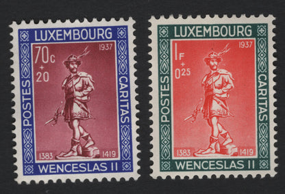 SCG5727 - 🇱🇺 Luxembourg 1937 – Wenceslas II “Caritas” Semi-Postal Stamps