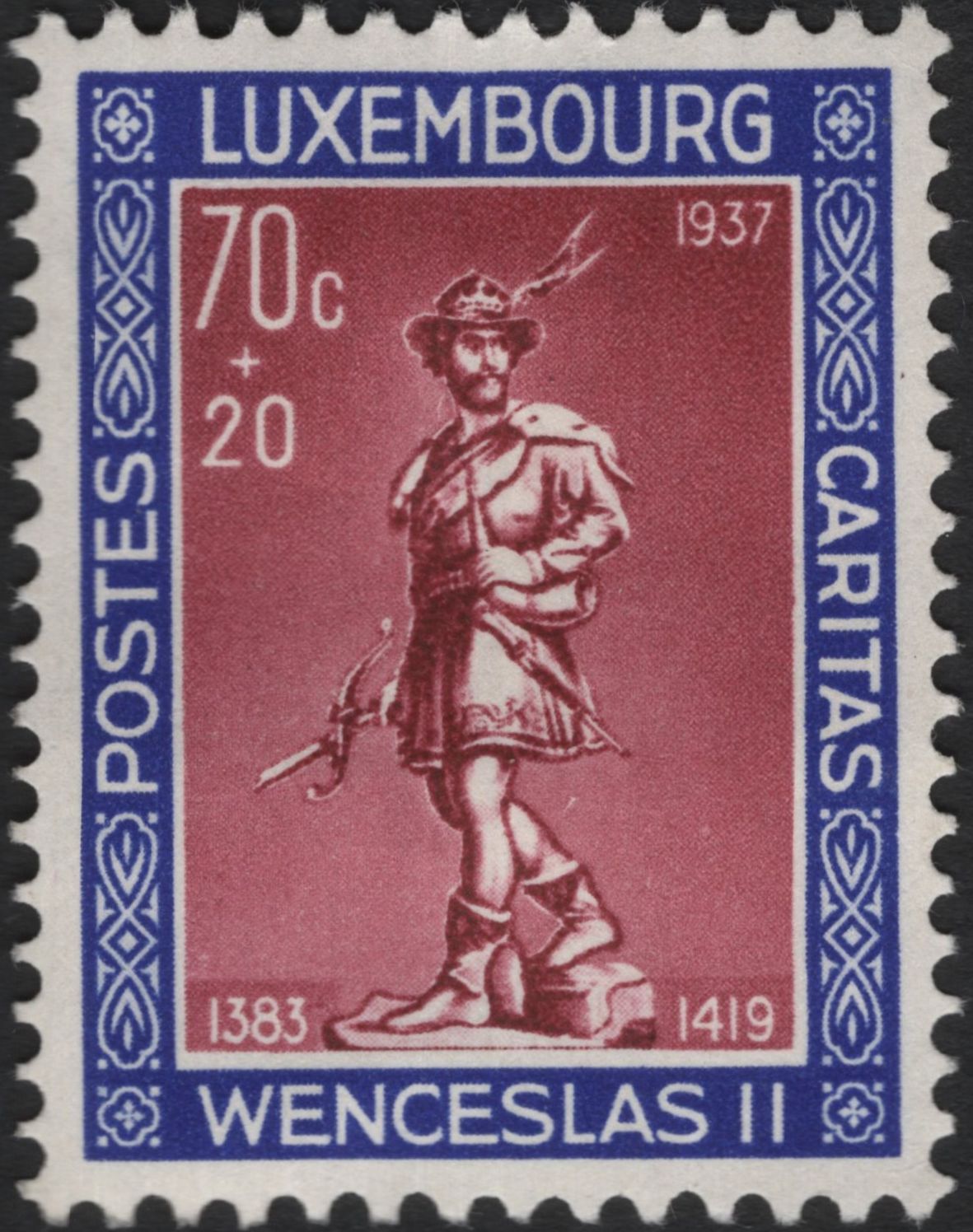 SCG5727 - 🇱🇺 Luxembourg 1937 – Wenceslas II “Caritas” Semi-Postal Stamps