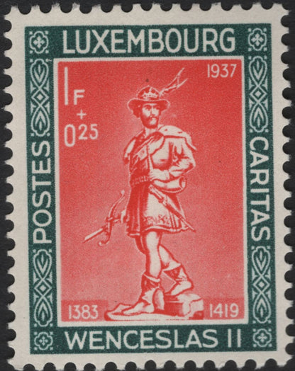 SCG5727 - 🇱🇺 Luxembourg 1937 – Wenceslas II “Caritas” Semi-Postal Stamps