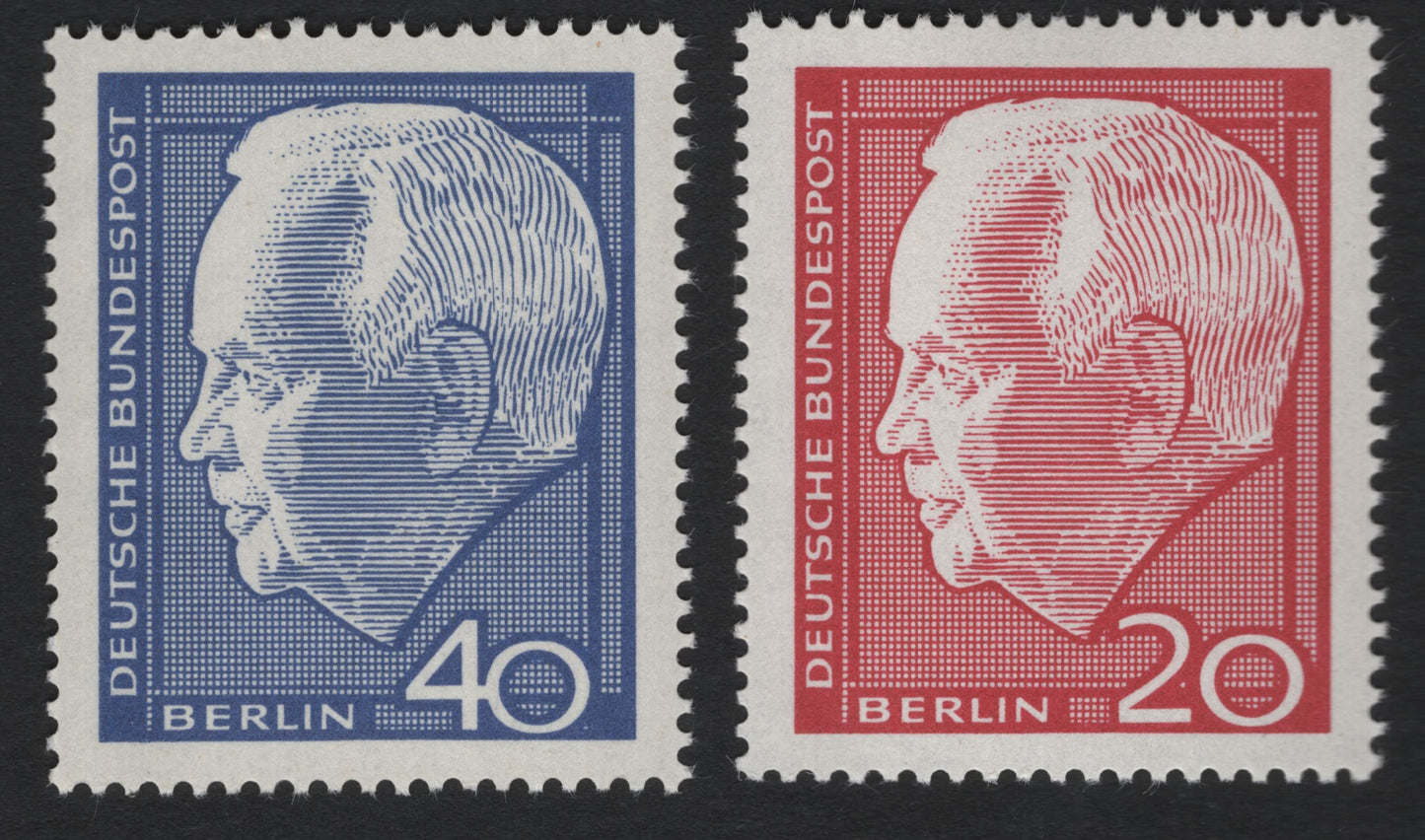 SCG5728 - Berlin 1954 – Theodor Heuss Definitive Series (20 Pf & 40 Pf)