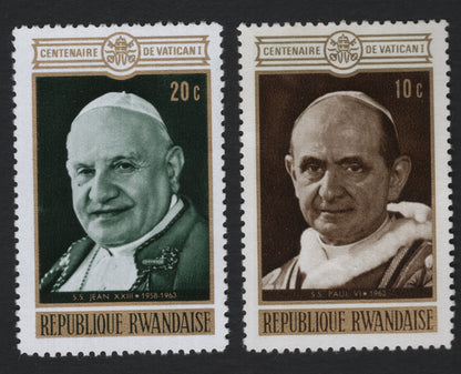 SCG5730 - Rwanda 1969 Centenary of Vatican I Council – Popes John XXIII and Paul VI