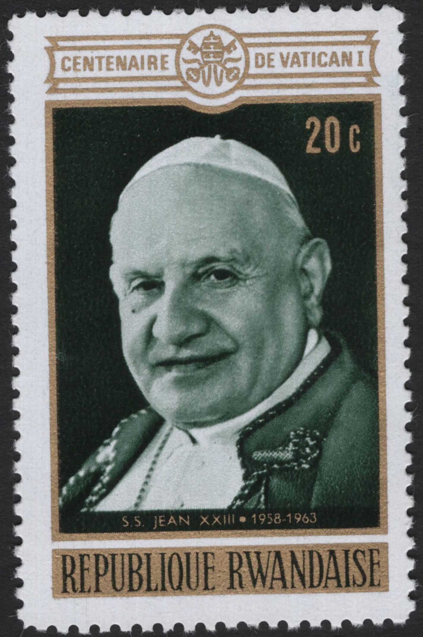 SCG5730 - Rwanda 1969 Centenary of Vatican I Council – Popes John XXIII and Paul VI