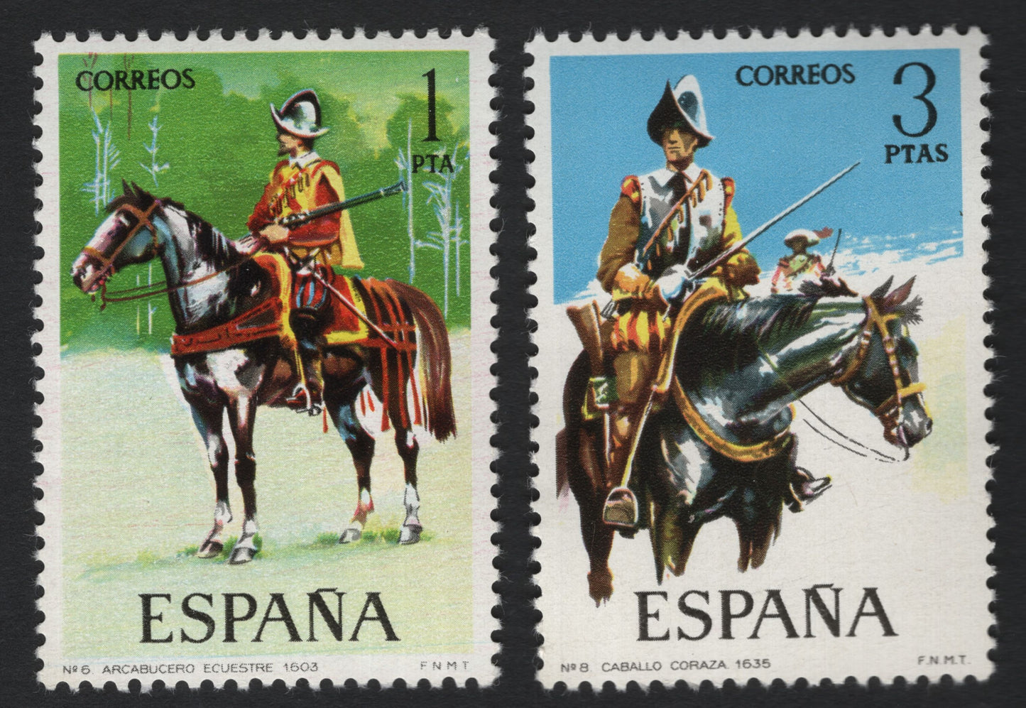 SCG5731 - Philatelic Catalog Entry – Spain (España) Mounted Soldiers Series