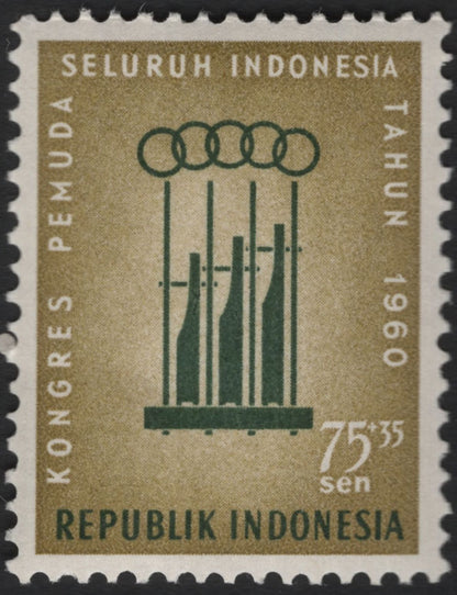 SCG5705 - Indonesia 1960 All-Indonesia Youth Congress Semi-Postal Set