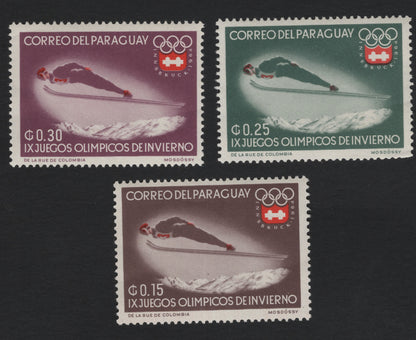 SCG5709 - Paraguay 1964 Innsbruck Winter Olympics Ski Jumping Set