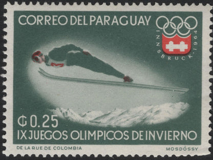 SCG5709 - Paraguay 1964 Innsbruck Winter Olympics Ski Jumping Set