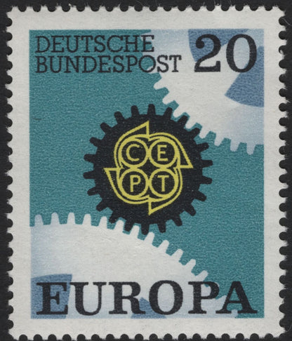 SCG5714 - Germany 1969 Europa CEPT Gears Issue – Symbols of European Unity