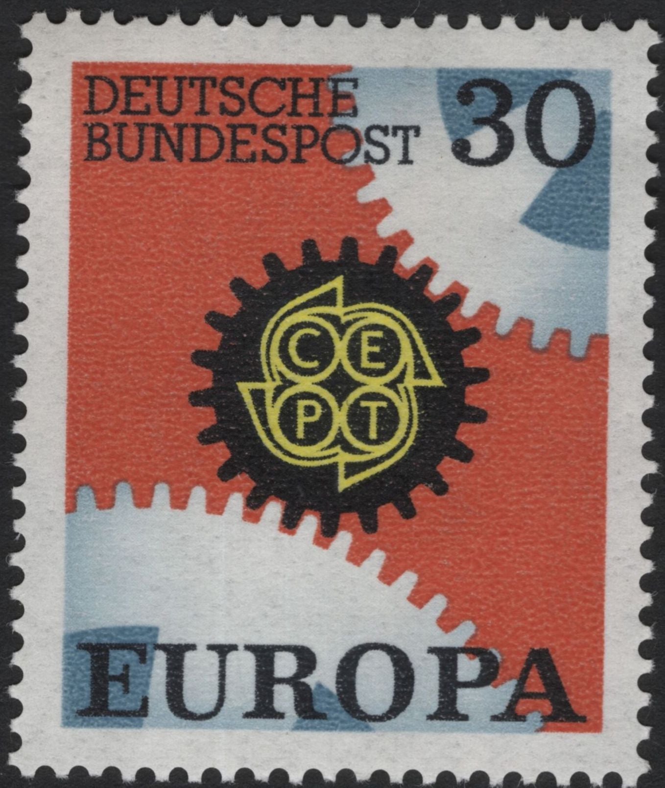 SCG5714 - Germany 1969 Europa CEPT Gears Issue – Symbols of European Unity