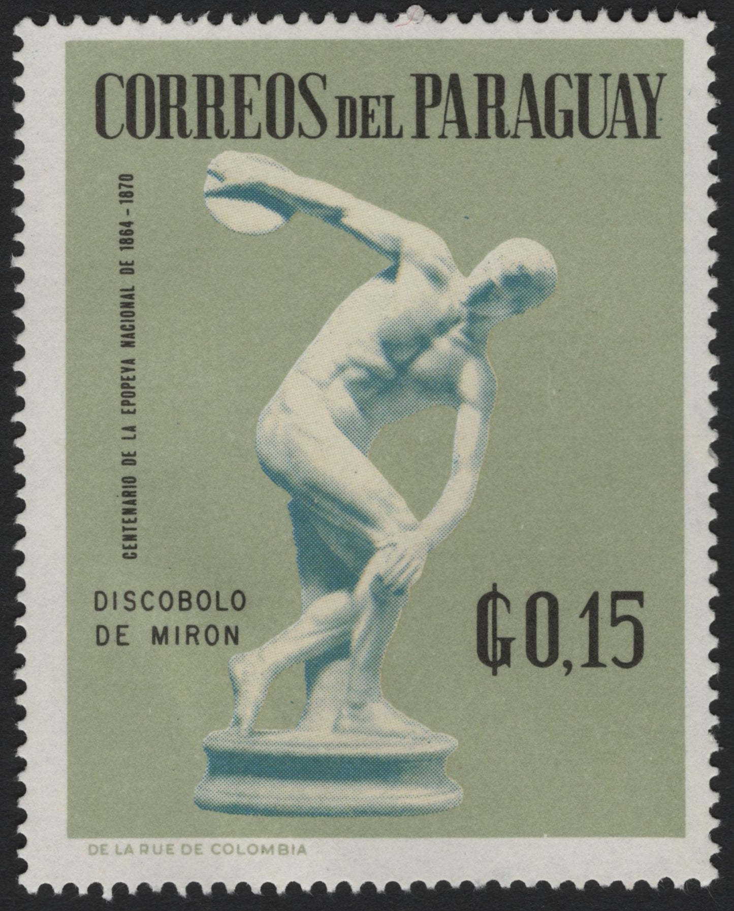 SCG5716 - Paraguay 1970 – Greek Sculpture Centenary Issue