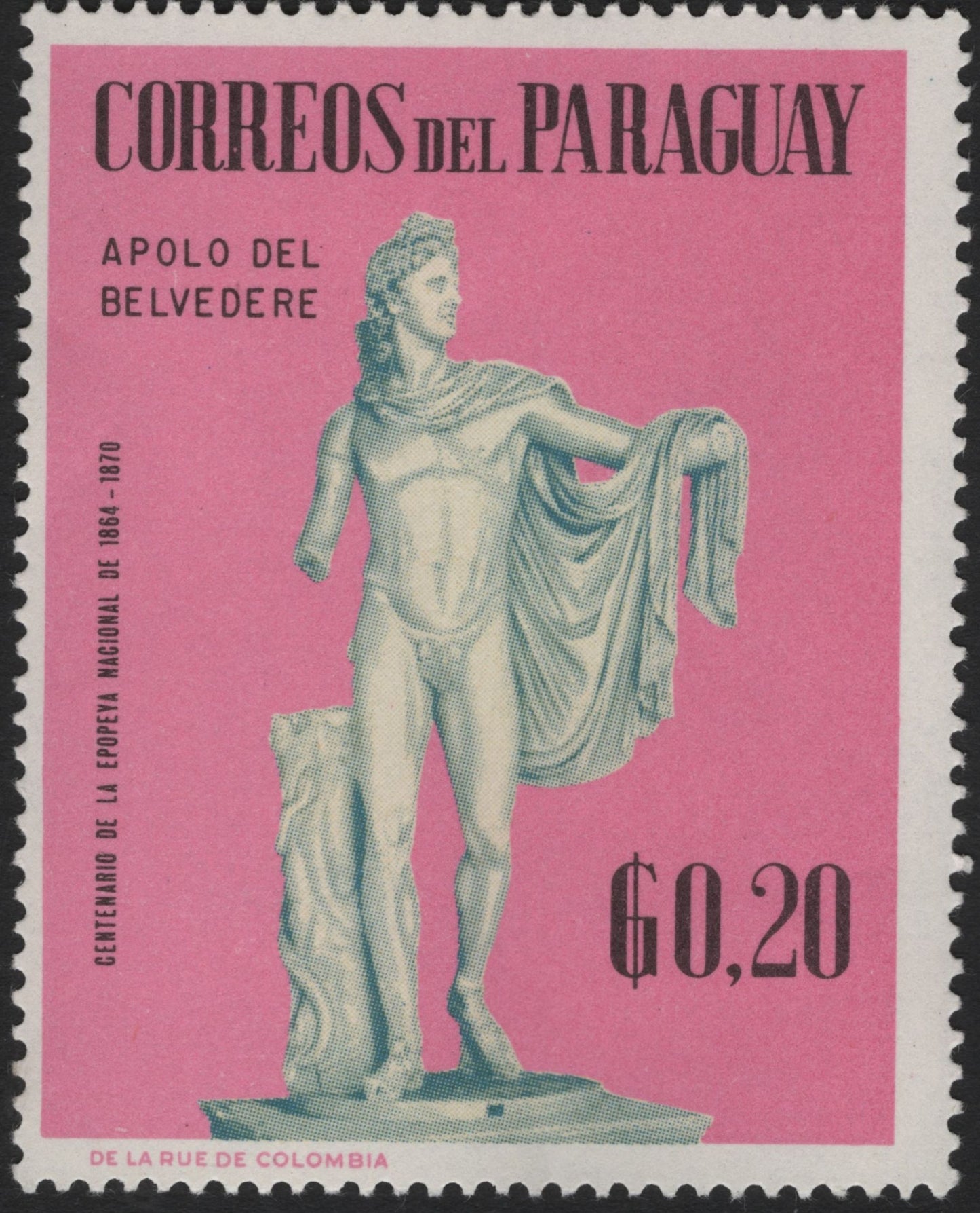 SCG5716 - Paraguay 1970 – Greek Sculpture Centenary Issue
