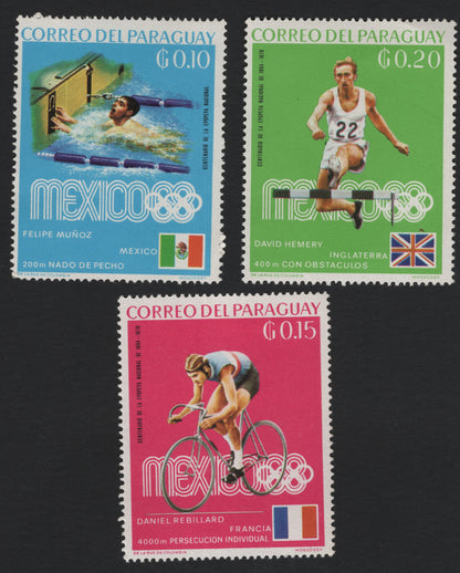 SCG5722 - Philatelic Catalog Entry — Paraguay 1968 Mexico Olympics