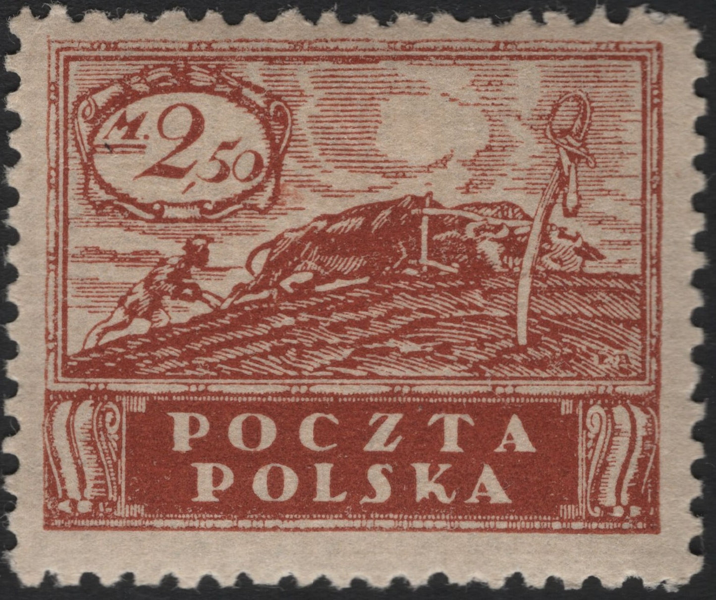 SCG5957 - Poland 1920 “Sower with Plough” – 2.50 Mark Red