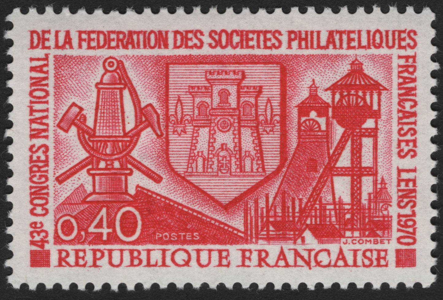 SCG5958 - France 1970 – 43rd Congress of the French Philatelic Federation, Lens