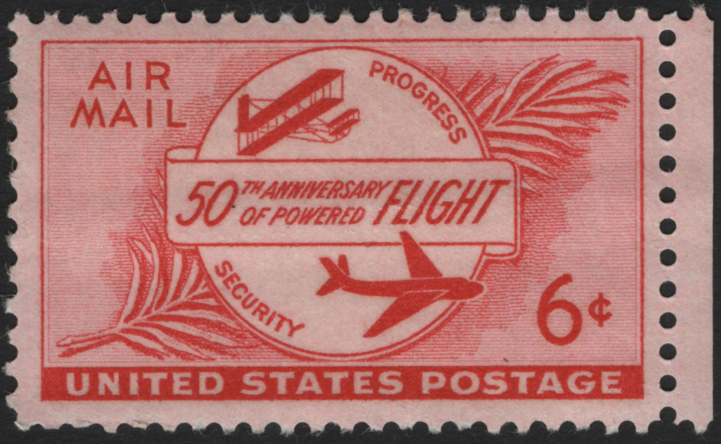 SCG5966 - United States 1953 – 50th Anniversary of Powered Flight Airmail Stamp (6¢)
