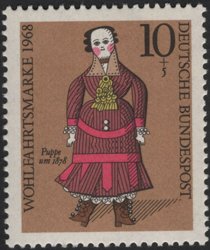 SCG5747 - Germany 1968 Welfare Stamps – Antique Dolls Series