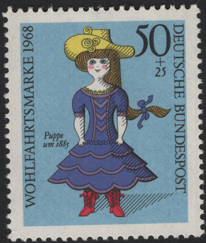SCG5747 - Germany 1968 Welfare Stamps – Antique Dolls Series