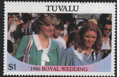 SCG5736 - Tuvalu 1986 Royal Wedding – Prince Andrew & Sarah Ferguson $1 Stamps