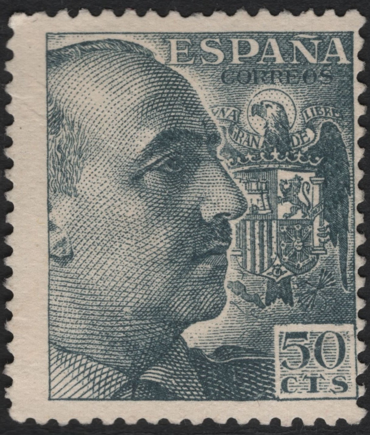 SCG5757 - Spain 50 Céntimos Franco Definitive (1949–1955)