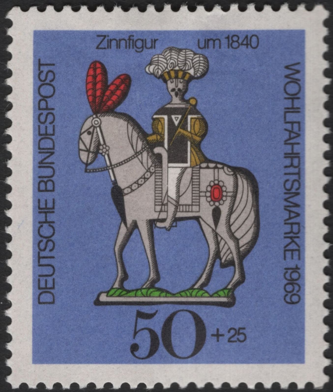 SCG5802 - Germany 1969 Welfare and Christmas Stamps – Tin Figures of the 19th Century
