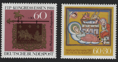 SCG5807 - Germany 1980 – FIP Congress Essen & Christmas Semi-Postal Stamps