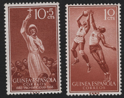 SCG5850 - Spanish Guinea – Missionary and Basketball Stamps (1958)