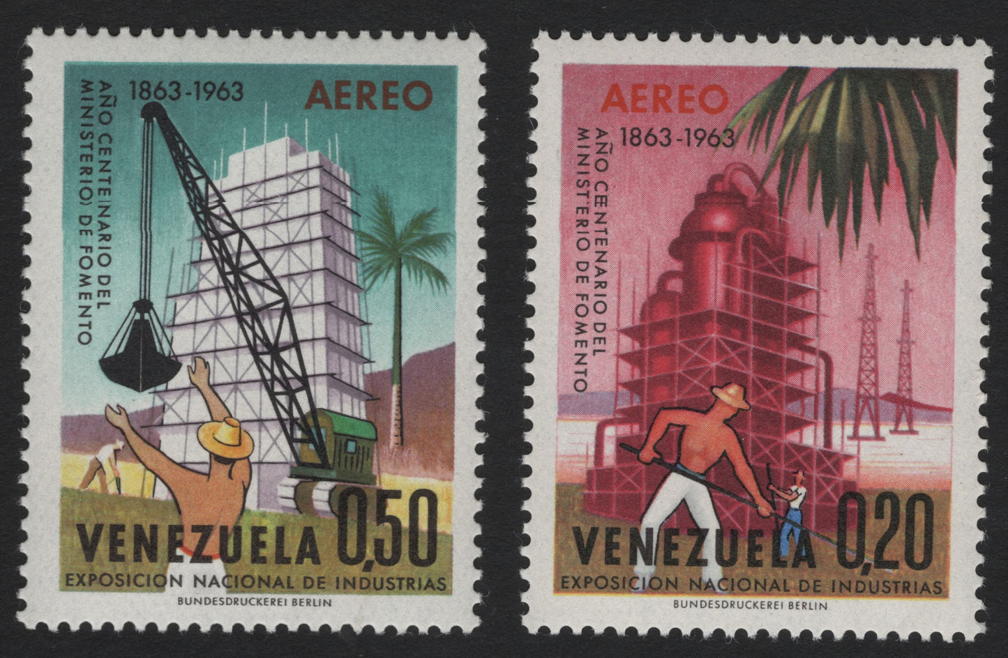 SCG5855 - Venezuela 1963 – Centenary of the Ministry of Development Airmail Issue