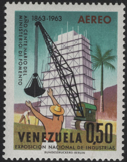 SCG5855 - Venezuela 1963 – Centenary of the Ministry of Development Airmail Issue