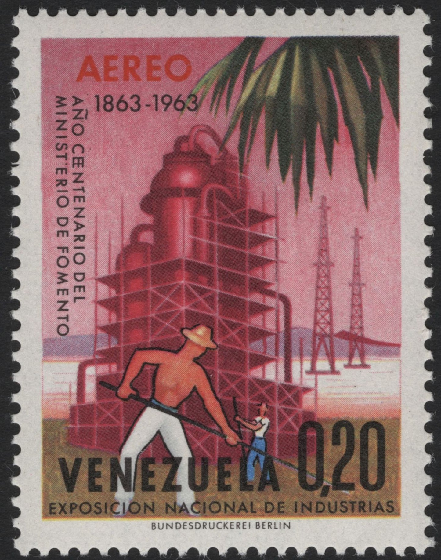 SCG5855 - Venezuela 1963 – Centenary of the Ministry of Development Airmail Issue