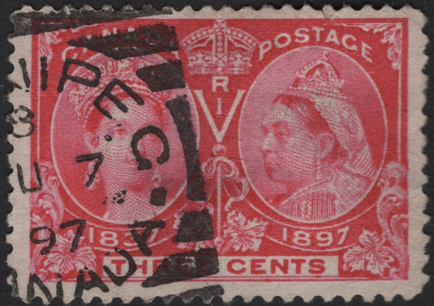 SCG5869 - Canada 1897 Diamond Jubilee Issue – 3 Cents Rose Carmine