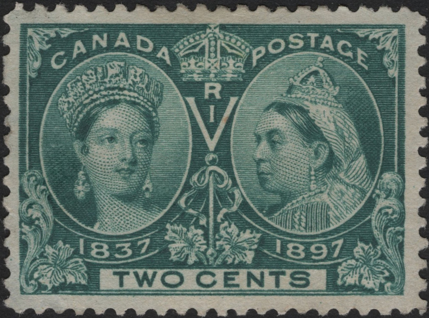 SCG5862 - Canada 1897 Queen Victoria Diamond Jubilee – 2 Cents Green