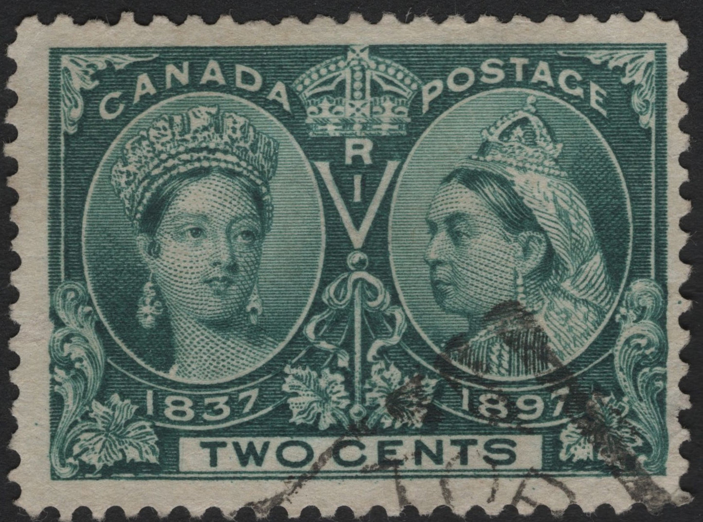 SCG5863 - Canada 1897 Queen Victoria Diamond Jubilee – 2 Cents Green
