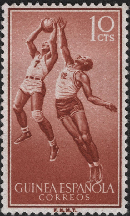 SCG5850 - Spanish Guinea – Missionary and Basketball Stamps (1958)