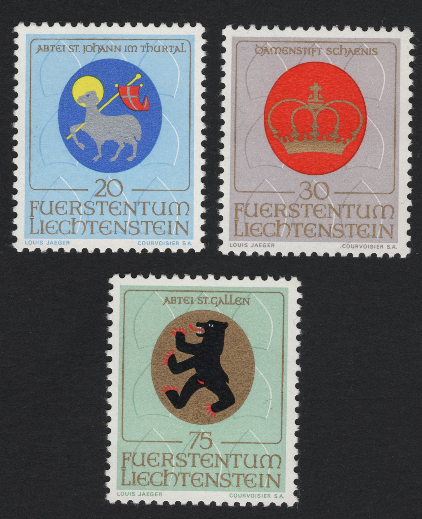 SCG5815 - Liechtenstein 1971 – Abbey and Convent Emblems Series