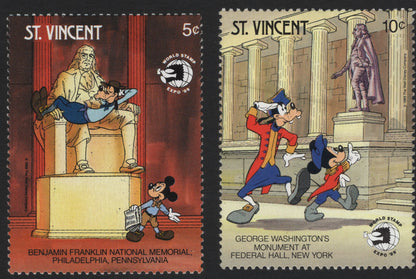 SCG5823 -St. Vincent 1989 World Stamp Expo – Disney at American Monuments