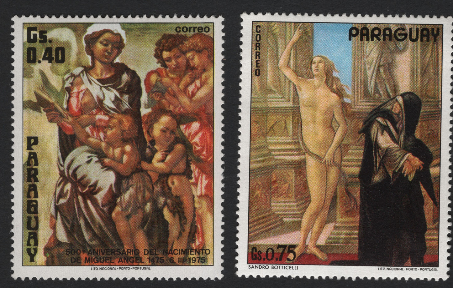 SCG5824 - Paraguay 1975 – Renaissance Masters: Michelangelo & Botticelli