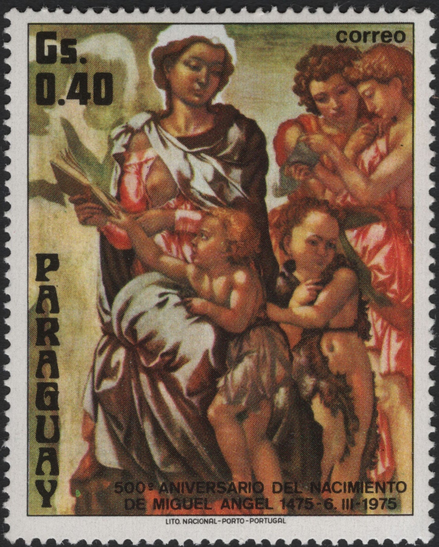 SCG5824 - Paraguay 1975 – Renaissance Masters: Michelangelo & Botticelli
