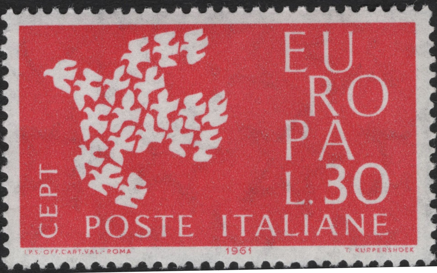 SCG5825 - Italy 1961 Europa (CEPT) Issue – Flight of Doves