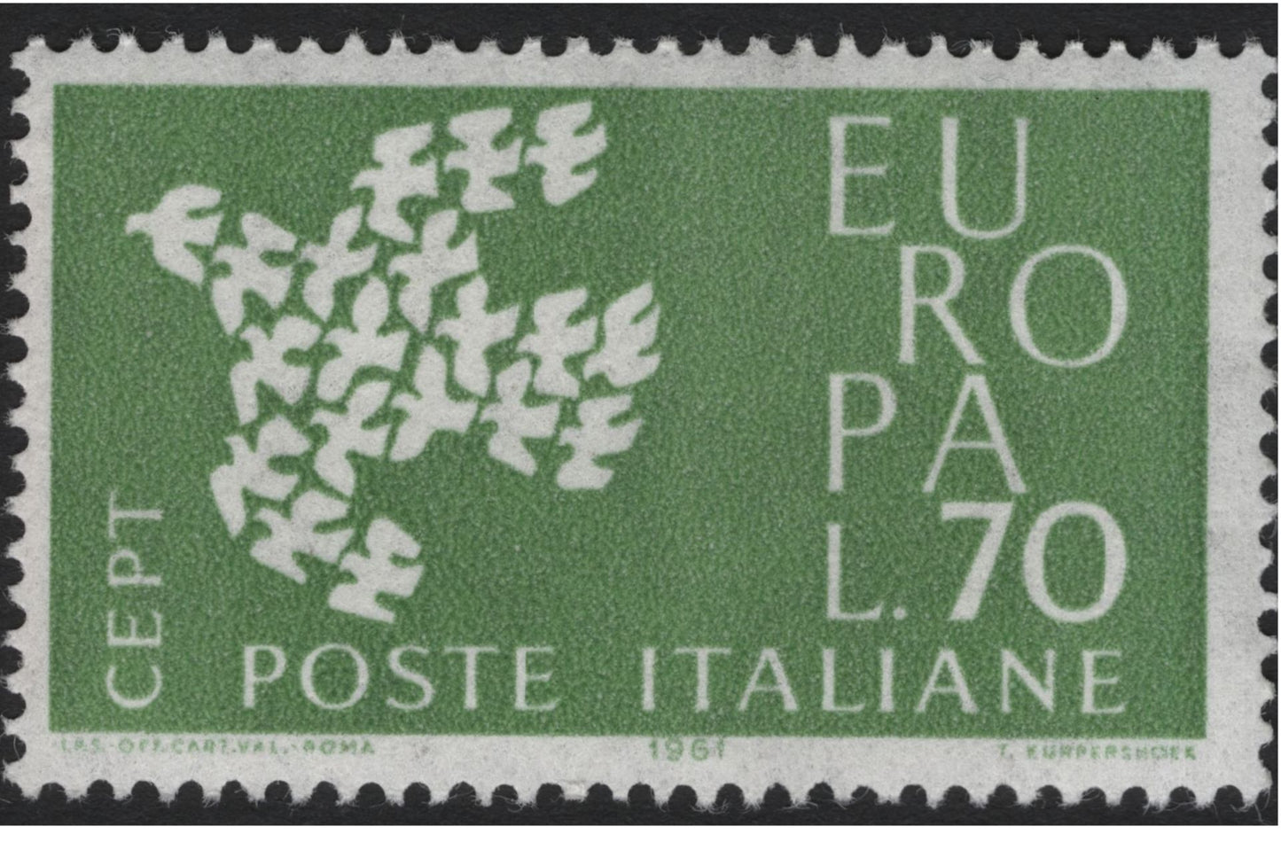 SCG5825 - Italy 1961 Europa (CEPT) Issue – Flight of Doves