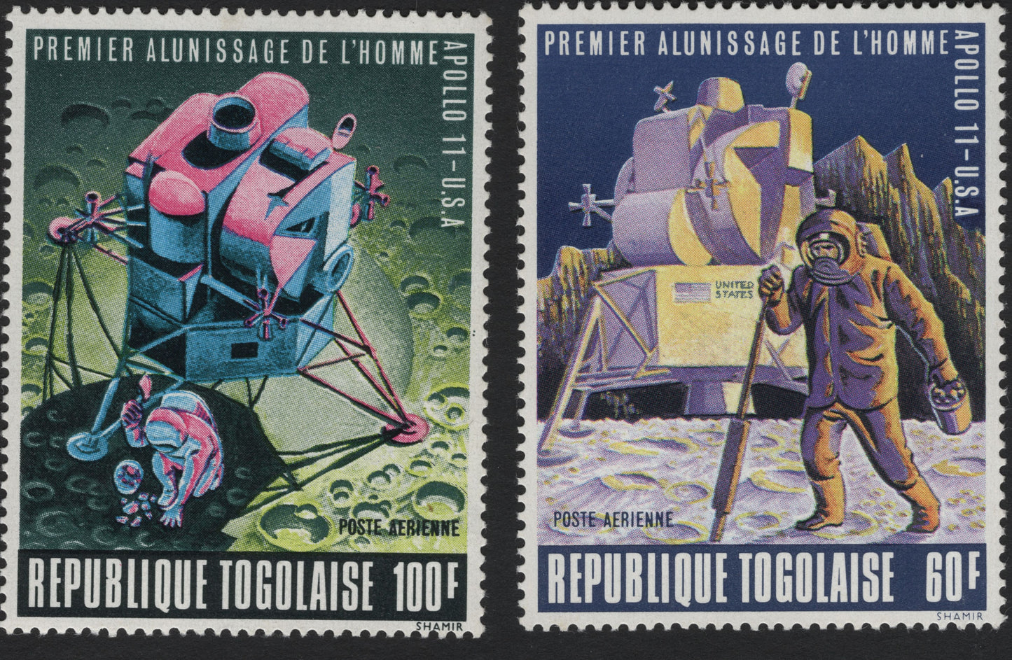 SCG5827 - Togo 1969 Apollo 11 Moon Landing Airmail Stamps