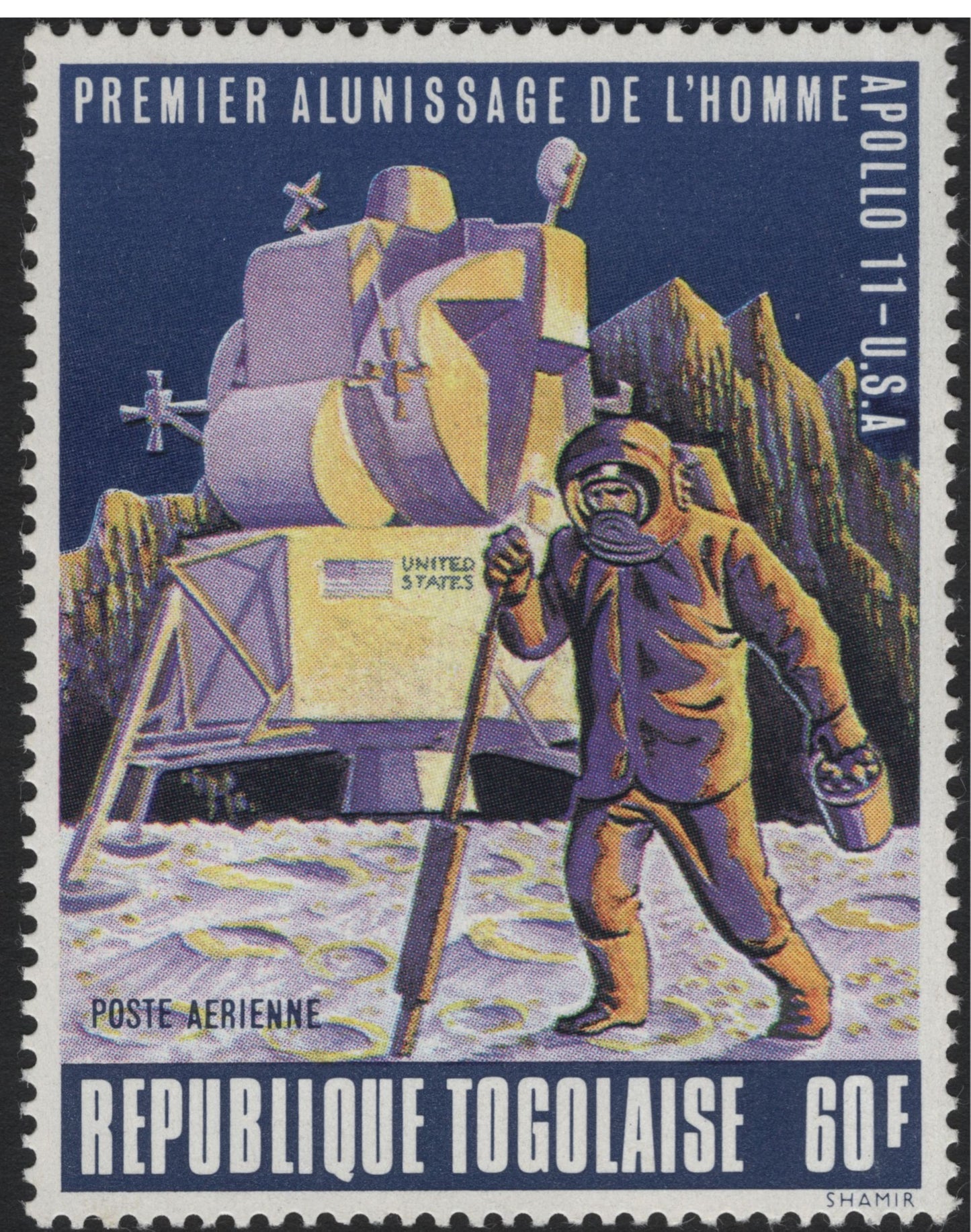 SCG5827 - Togo 1969 Apollo 11 Moon Landing Airmail Stamps