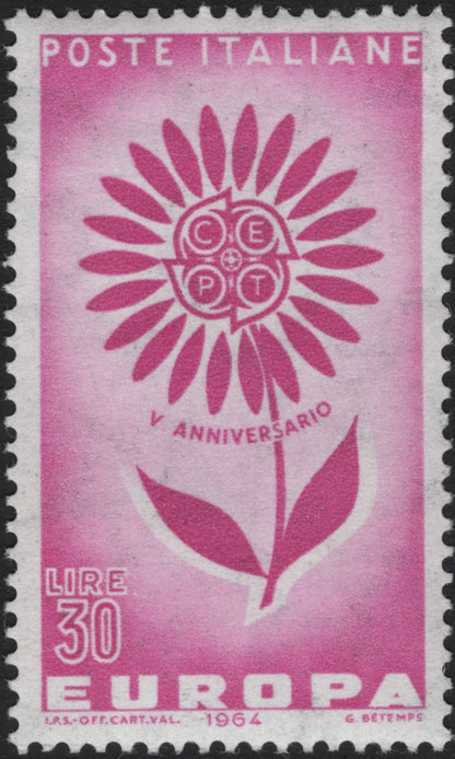SCG5821 - Italy 1964 Europa CEPT 5th Anniversary Stamps