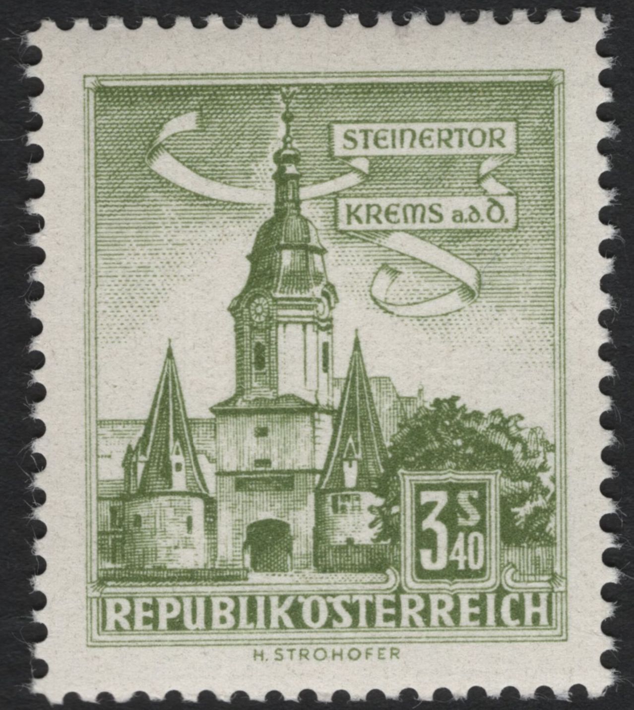 SCG5822 - 🇦🇹 Austria – Landmarks Definitive Series (1957–1960)