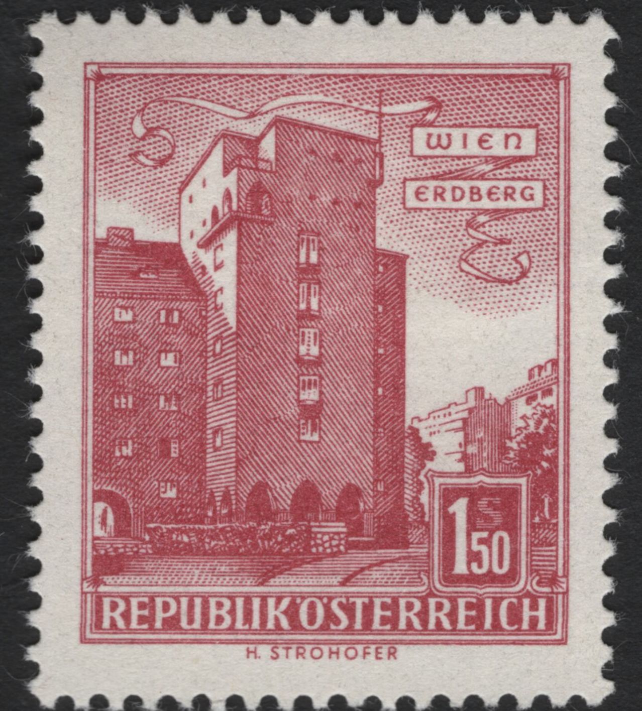 SCG5822 - 🇦🇹 Austria – Landmarks Definitive Series (1957–1960)