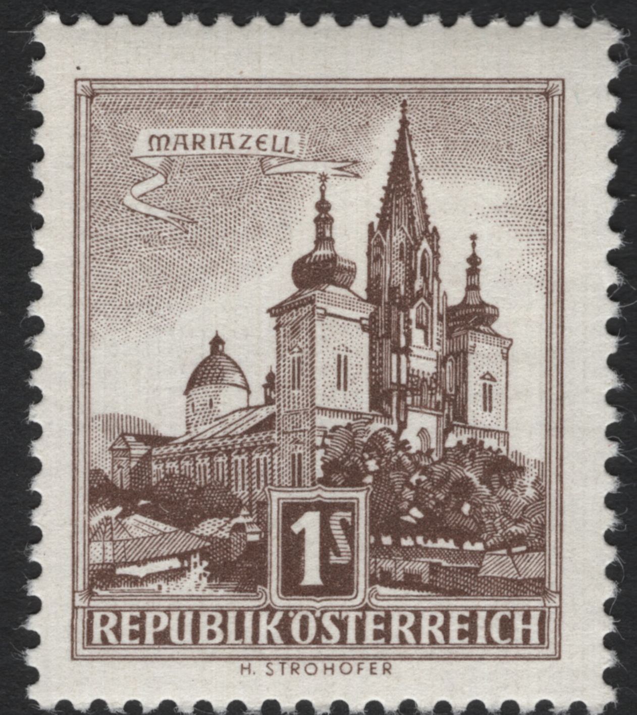 SCG5822 - 🇦🇹 Austria – Landmarks Definitive Series (1957–1960)