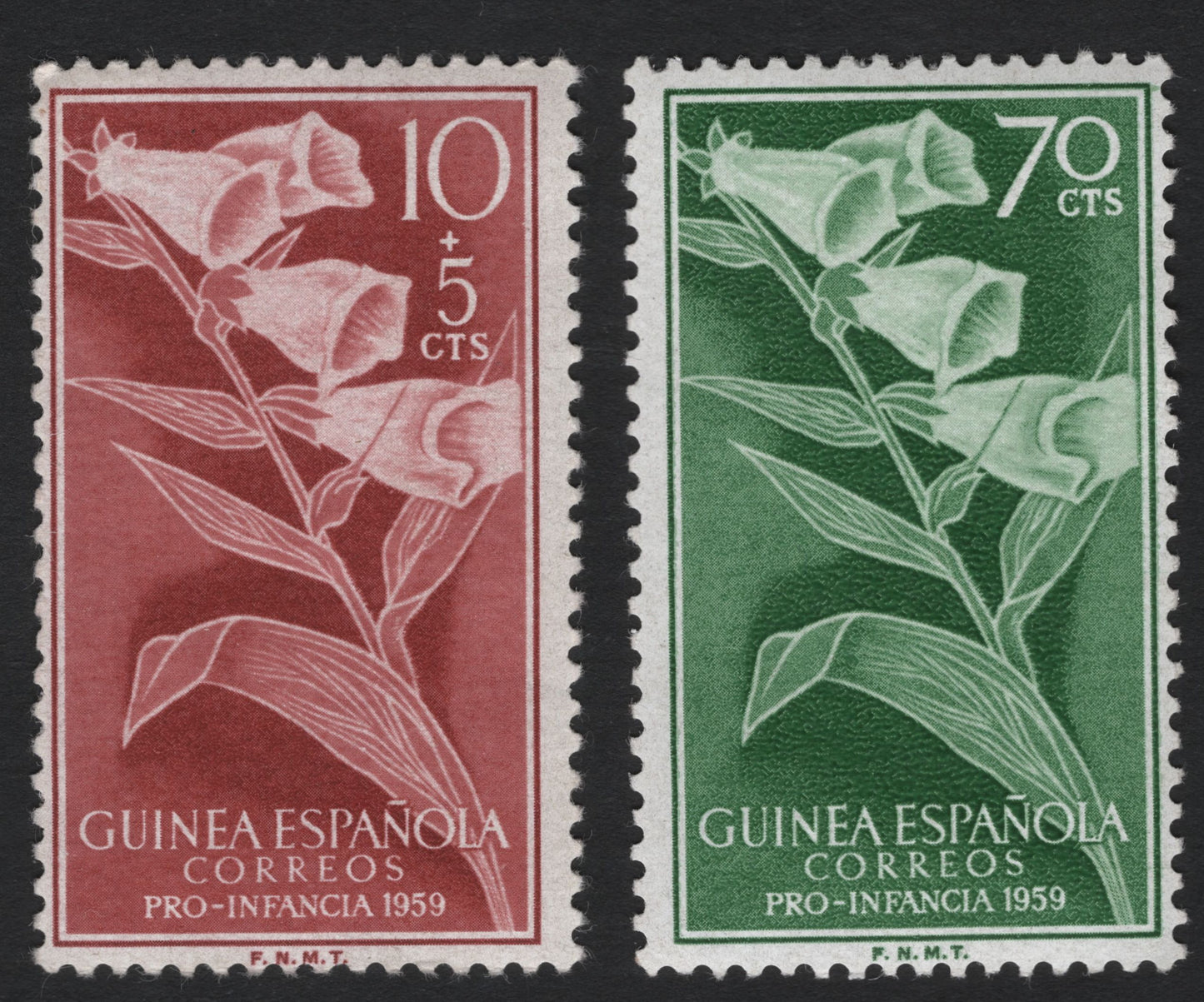 SCG5852 - Guinea Española 1959 – Pro-Infancia Charity Issue (Floral Design)