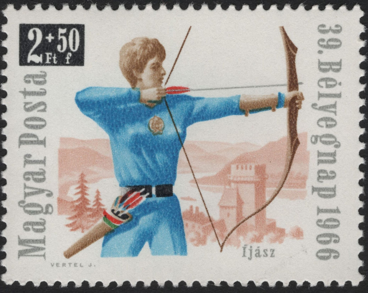SCG5837 - Hungary 1966 – 39th Stamp Day Semi-Postal Issue