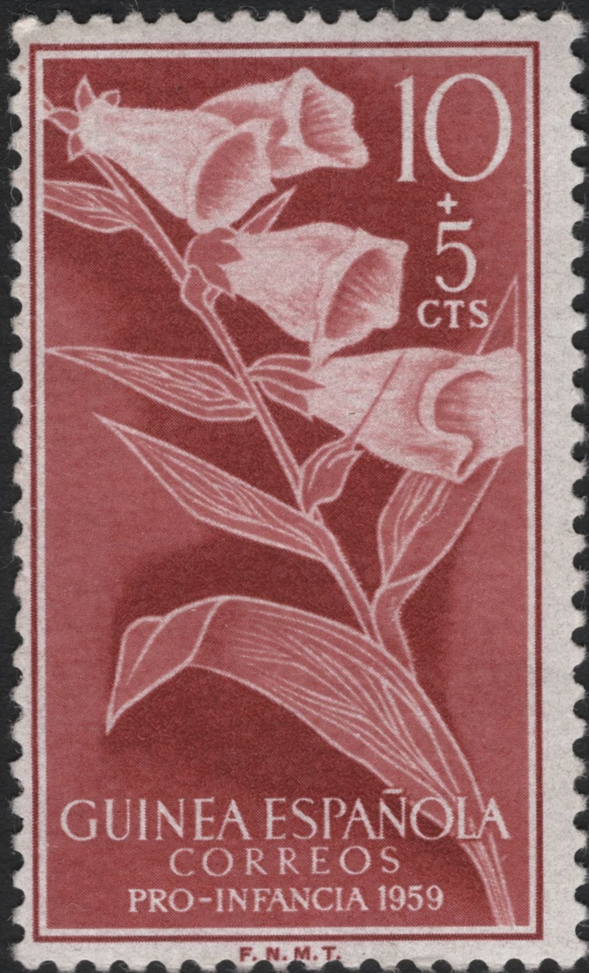 SCG5852 - Guinea Española 1959 – Pro-Infancia Charity Issue (Floral Design)