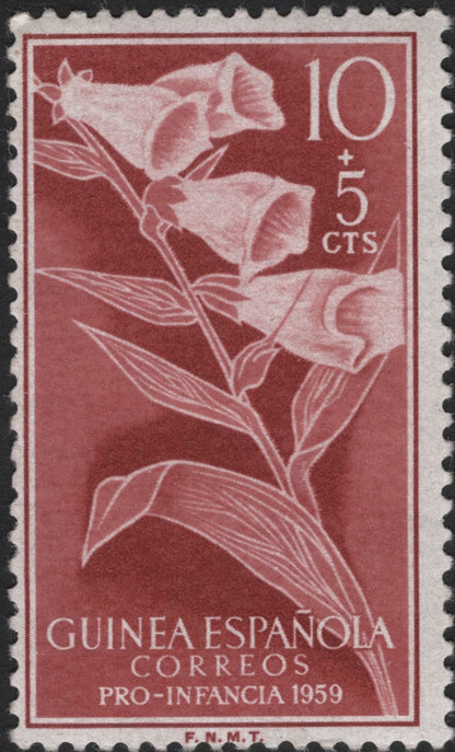 SCG5852 - Guinea Española 1959 – Pro-Infancia Charity Issue (Floral Design)