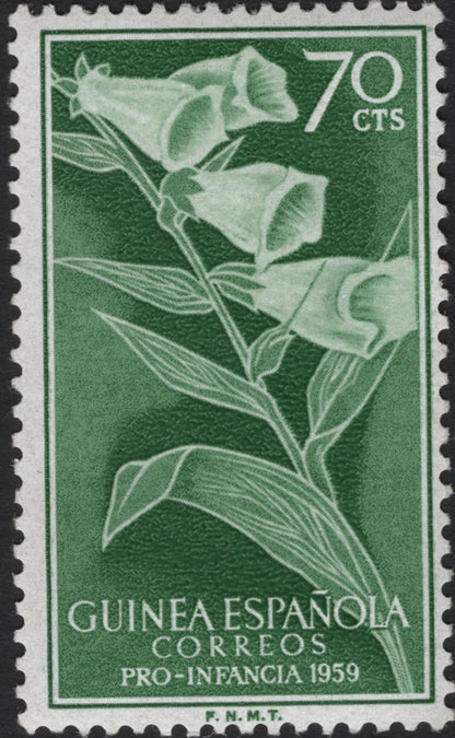 SCG5852 - Guinea Española 1959 – Pro-Infancia Charity Issue (Floral Design)